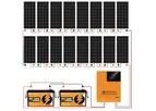 3120W 48V (16x195W) Complete MPPT Off Grid Solar Kit with 5kW/80A Hybrid Inverter + 4.8kWh Lithium