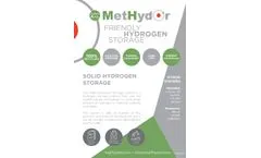 MetHydor - Model S 20 - Solid Hydrogen Storage System   - Brochure