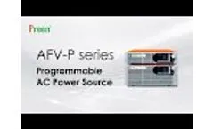 High Performance Programmable AC Power Source - AFV-P Series - Video