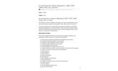 Tonex - 2 Days Electric Regulatory Training Brochure