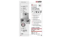 Sinalda - Model mSVR Series - Single-Phase Voltage Stabilisers / Power Line Conditioners - Brochure