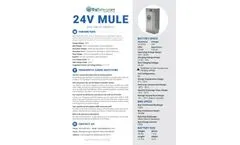 LiFePO4 - Model 24V MULE - 120Ah - 3kWh Off-Grid Lithium Battery Banks Datasheet