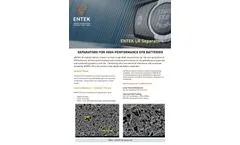 ENTEK - Model LR - Separators for High-Performance EFB Batteries Datasheet