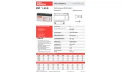 Cellpower - Model CP 1.2 - 6 - AGM Battery - Brochure
