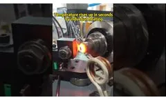 High frequency induction heating sealing machine with automatic tube turning device - Video