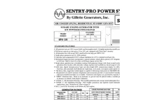 Gillette - Model SP-410 - Commercial Standby Generator  - Brochrue