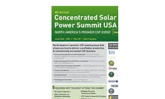 4th Annual Concentrated Solar Power Summit USA Brochure