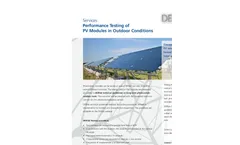 PV Module Performance Tests Brochure