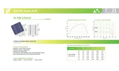 Mono-Crystalline Silicon Solar Cell ZC TDB-125X125