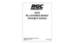 RGC Classic - Ladder Platform Hoist -  Manual
