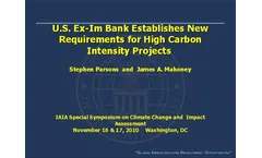 Export-Import Bank: New Requirements for High Carbon Intensity Projects