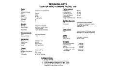 Carter - Model 300 - Medium-Size Wind Turbines - Brochure