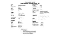 Carter - Model 500 - Medium-Size Wind Turbines - Brochure