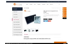 Felicity Solar - Model FL-A8-100W - 100w Motion Sensor Rechargeable Led Solar Floodlight Brochure
