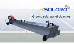 Solar panel ground mount cleaning - Ksolara "California" model - Video